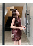 Ginevra 2-Piece Vintage Polka Dot Set Cheongsam