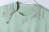 Zelda Gorgeous Modern Ramie Embroidered Cheongsam Qipao Dress