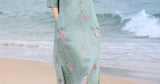 Bryony Luxe Lotus Koi Embroidered Cheongsam Qipao Dress