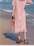 Solstice Elevated Embroidered Ruffles Elegant Cheongsam Qipao Dress
