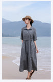 Luster Impeccable Smoke Gray Elegant Cheongsam Qipao Dress