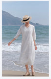 Cashmere Gregarious V Neck Embroidered Cheongsam Qipao Dress