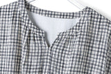 Leonora Pure Black White Checkered Elegant Cheongsam Qipao Dress