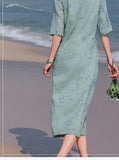 Deneb Pristine Embroidered Elegant Cheongsam Qipao Dress