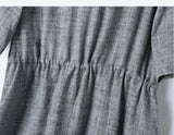 Luster Impeccable Smoke Gray Elegant Cheongsam Qipao Dress