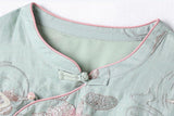Bryony Luxe Lotus Koi Embroidered Cheongsam Qipao Dress