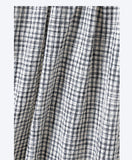 Leonora Pure Black White Checkered Elegant Cheongsam Qipao Dress