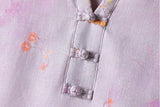 Zorina Pristine Floral V Neck Cheongsam Qipao Dress