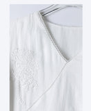 Cashmere Gregarious V Neck Embroidered Cheongsam Qipao Dress