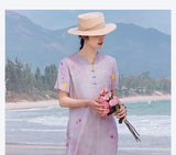 Zorina Pristine Floral V Neck Cheongsam Qipao Dress