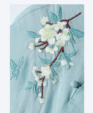 Sparkle Luxe Slit Ramie Embroidered Cheongsam Qipao Dress