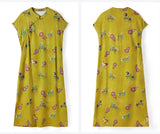 Priscilla Jeweled Frog Buttons Gourd Print Cheongsam Qipao Dress