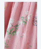 Elara Celestial Irregular Hem Floral Ramie Cheongsam Qipao Dress