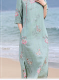Bryony Luxe Lotus Koi Embroidered Cheongsam Qipao Dress