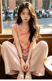 Cora 2-Piece Pink Floral Cheongsam Set
