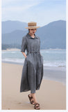Luster Impeccable Smoke Gray Elegant Cheongsam Qipao Dress