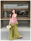 Cassiopeia 2-Piece Pink Jacquard Cheongsam Set