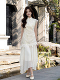 Evangeline 2-Piece Embroidered Lace Cheongsam Set