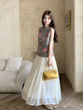 Interlude 2-Piece Floral Print Cheongsam Set