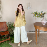 Tao 2-Piece Embroidered Top and Pants Cheongsam