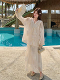 Willow Darling Lace Embroidered Cheongsam Top Skirt Set Qipao Set