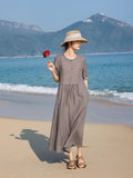 Taya Deep Space Gray Lace Cheongsam Dress