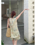 Bellatrix 2-Piece Print Top Set Cheongsam