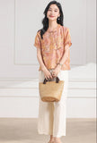 Vesper 2-Piece Green Yellow Pattern Cheongsam Set
