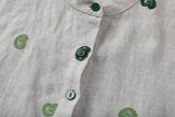 Chrysanthemum Rain Dew Cashew Embroidered Cheongsam Dress