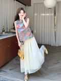 Interlude 2-Piece Floral Print Cheongsam Set