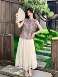Interlude 2-Piece Floral Print Cheongsam Set