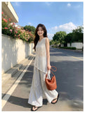 Pyrite 2-Piece Lace Top and Striped Pants Cheongsam