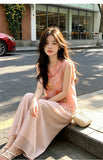 Cora 2-Piece Pink Floral Cheongsam Set