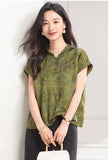 Hortensia 2-Piece Yellow Green Pattern Cheongsam Set