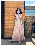 Anastasia 2-Piece Print Wide-Leg Cheongsam Set