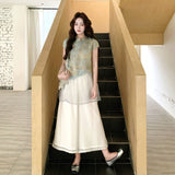 Marcella 2-Piece Black Mandarin Collar Cheongsam Top