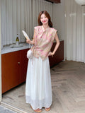 Mila 2-Piece Gradient Ink Cheongsam Set