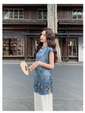 Sabrina 2-Piece Sleeveless Top Set Cheongsam