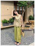 Yolanda 2-Piece Floral Short-Sleeve Cheongsam Set