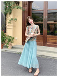 Lily 2-Piece Oil Painting Print Cheongsam Set