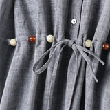 Luster Impeccable Smoke Gray Elegant Cheongsam Qipao Dress