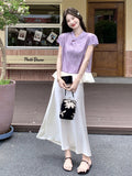 Natalia 2-Piece Ruffle Jacquard Cheongsam Set