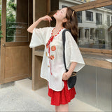Faye 2-Piece Embroidered Top and Shorts Set Cheongsam