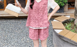 Federica 2-Piece Lace Short-Sleeve Top Set Cheongsam
