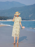 Delilah Mint Green Embroidered Cheongsam Dress