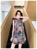 Amara 2-Piece Print Sleeveless Cheongsam Set