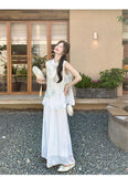 Maison 2-Piece Embroidered Vest and Pants Cheongsam