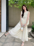 Tender 2-Piece Beige Butterfly Embroidered Cheongsam Top
