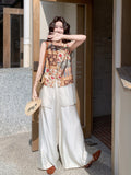 Prestige 2-Piece Jacquard Vest Pants Set Cheongsam