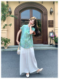Flora 2-Piece Green Floral Cheongsam Set